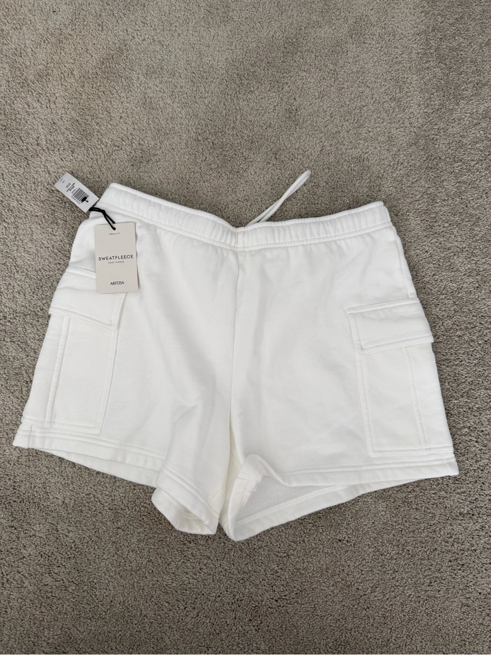 ARITIZA Sweatfleece White Cargo Shorts - Women